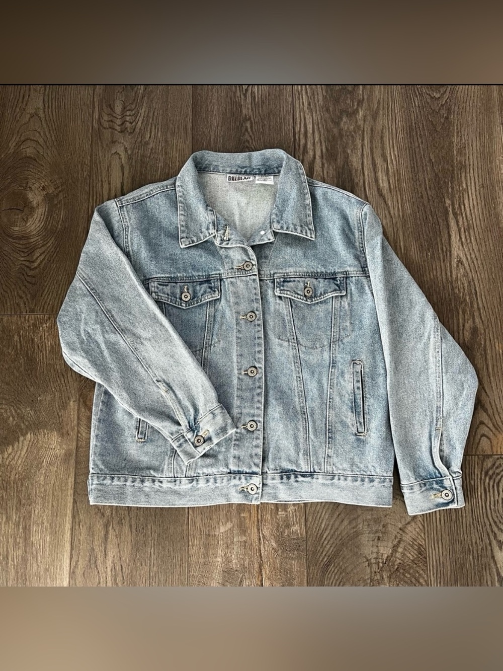 Vintage 1990's BILL BLASS Denim Jean Jacket Trucker Jacket Size M